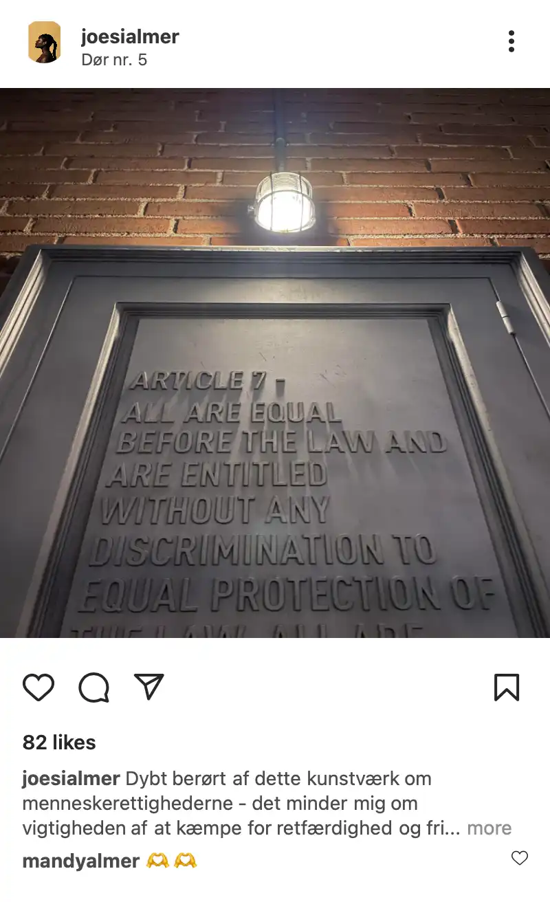 instagram-post-2 Billede af et instagram post fra besøgende af Doors udstilling