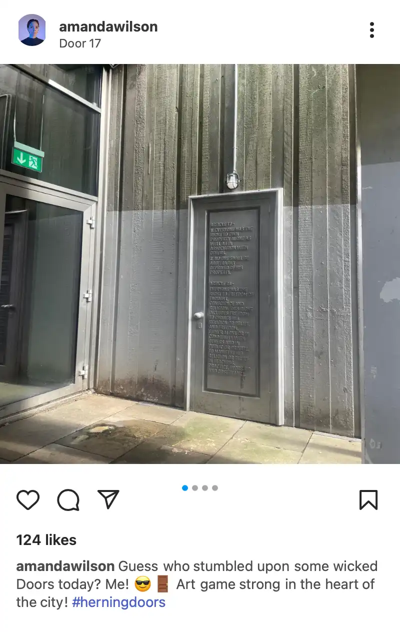 instagram-post-3 Billede af et instagram post fra besøgende af Doors udstilling