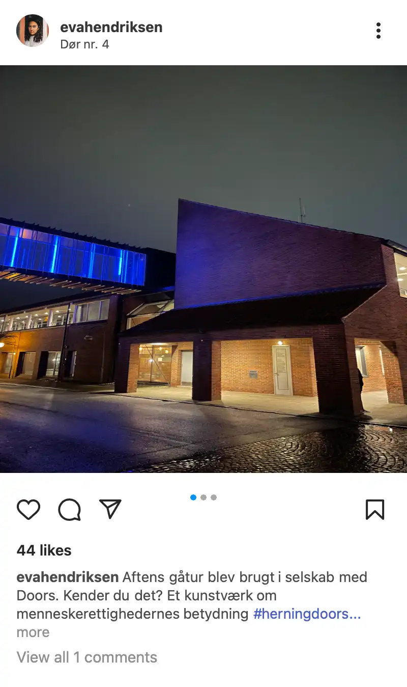 instagram-post-6 Billede af et instagram post fra besøgende af Doors udstilling