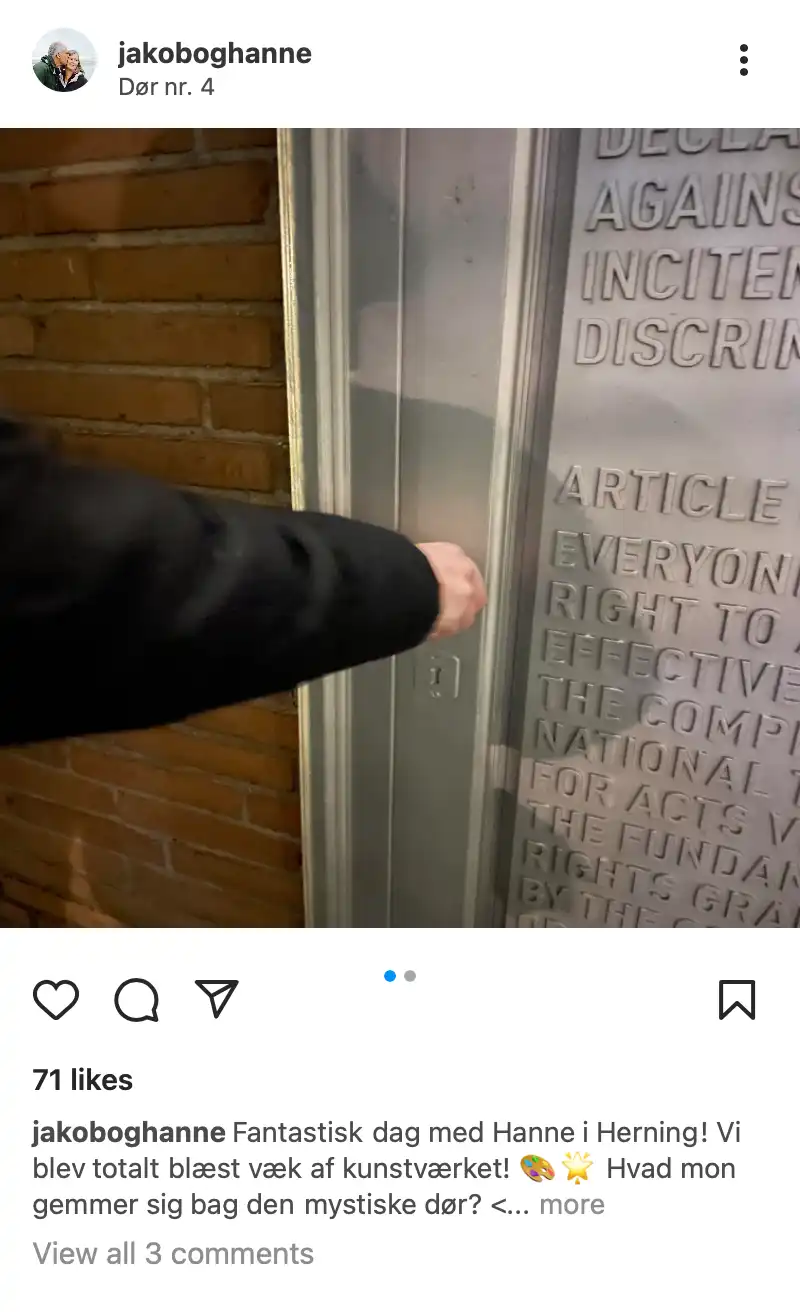 instagram-post-7 Billede af et instagram post fra besøgende af Doors udstilling